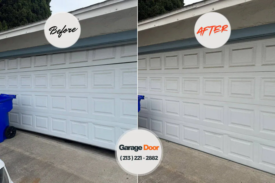 Before and after: garage door repair South Daytona, FL